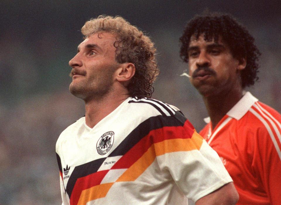  Frank Rijkaard infamously spat on Rudi Voller at Italia 90