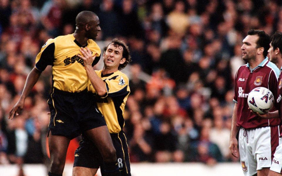  Patrick Vieira furiously spat at Neil Ruddock after being sent-off in 1999