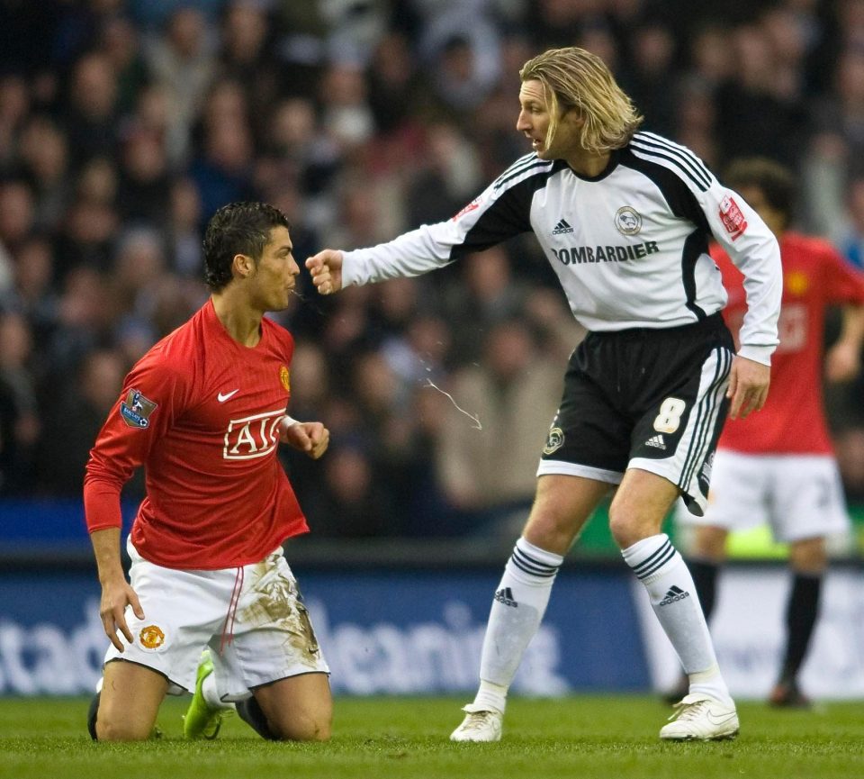  Cristiano Ronaldo spat at Robbie Savage during an FA Cup clash in 2007