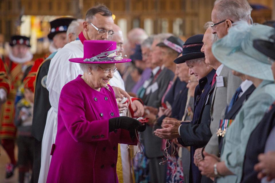  Her Majesty at the Royal Maundy service at Blackburn cathedral in 2014