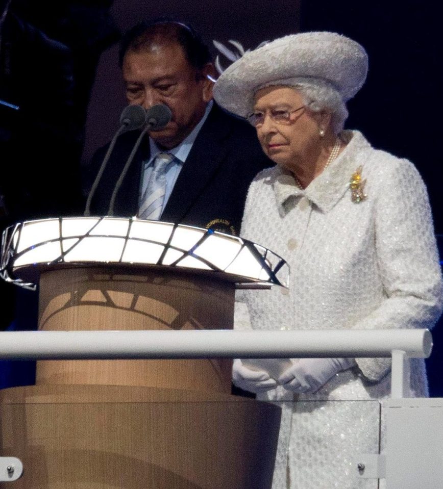  Her Majesty The Queen performing the opening ceremony at the 2014 Commonwealth Games in Glasgow