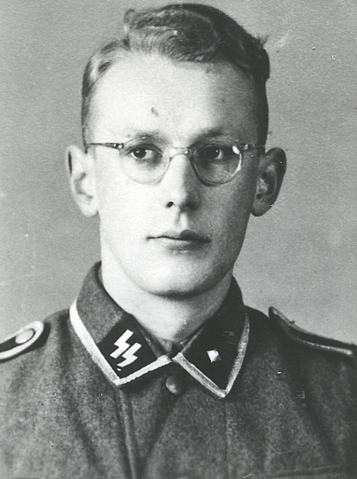  Former Auschwitz-Birkenau guard Oskar Groening as a young man in an SS uniform