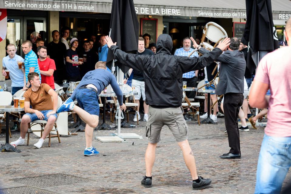  Fans of Russia and England clashed at Euro 2016 before and after their 1-1 draw