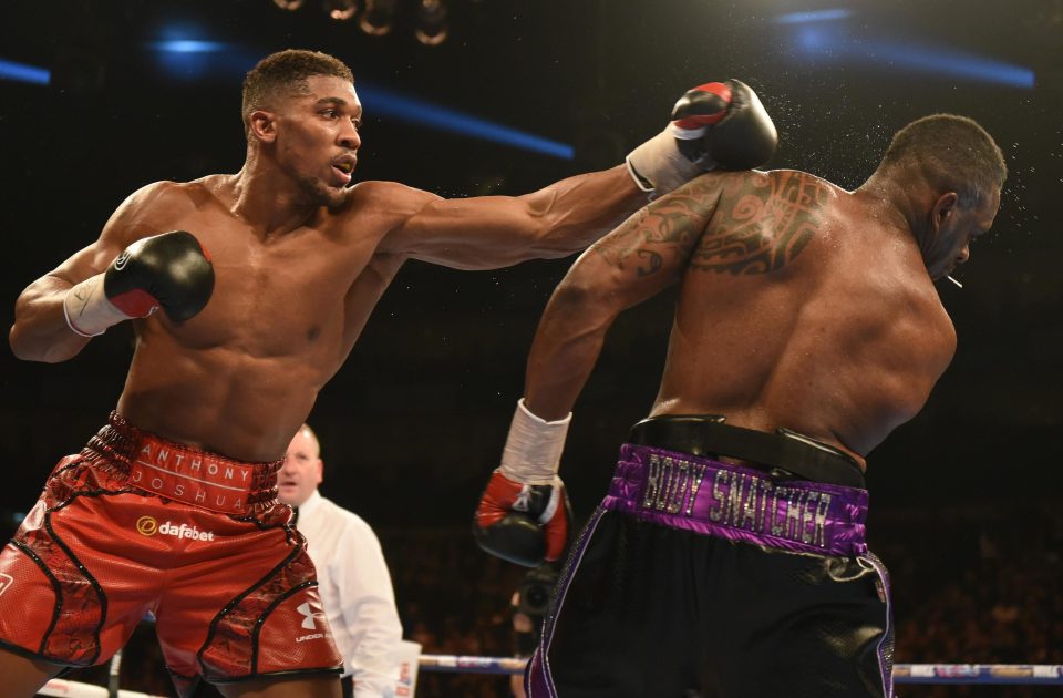  Anthony Joshua knocked Dillian Whyte out in the seventh round at the O2 in December 2015