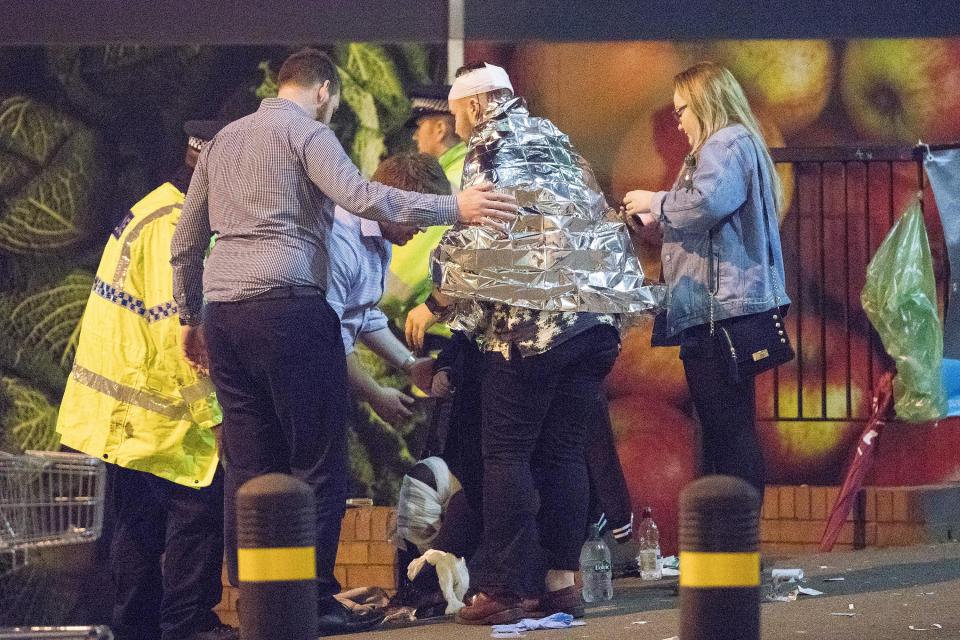  Emergency services rushed to the scene after the bomb blast in Manchester