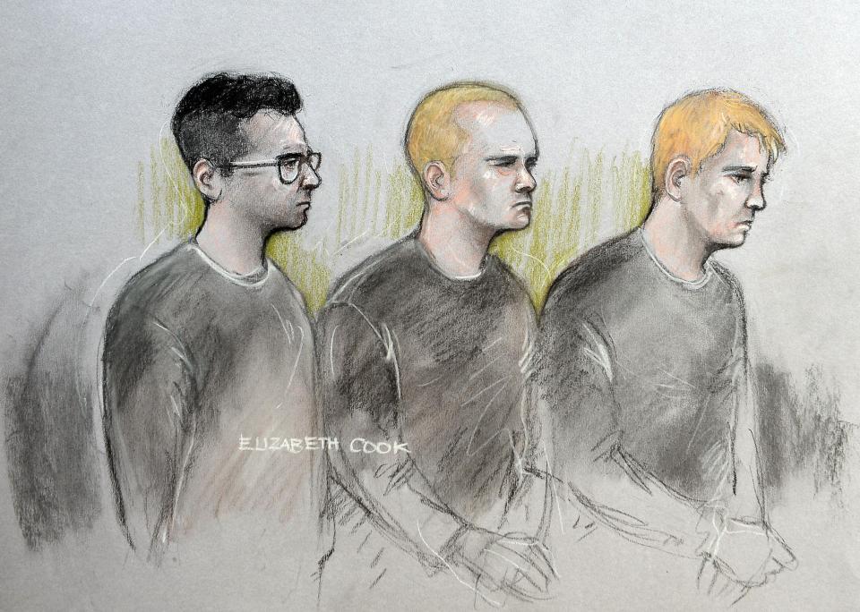  The two British soldiers L/Cpl Mikko Vehvilainen, Pte Mark Barrett and an unnamed third defendant deny the charges the trial continues