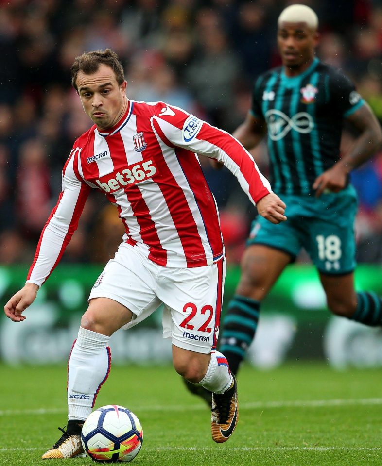  Shaqiri is a big favourite with Stoke City fans