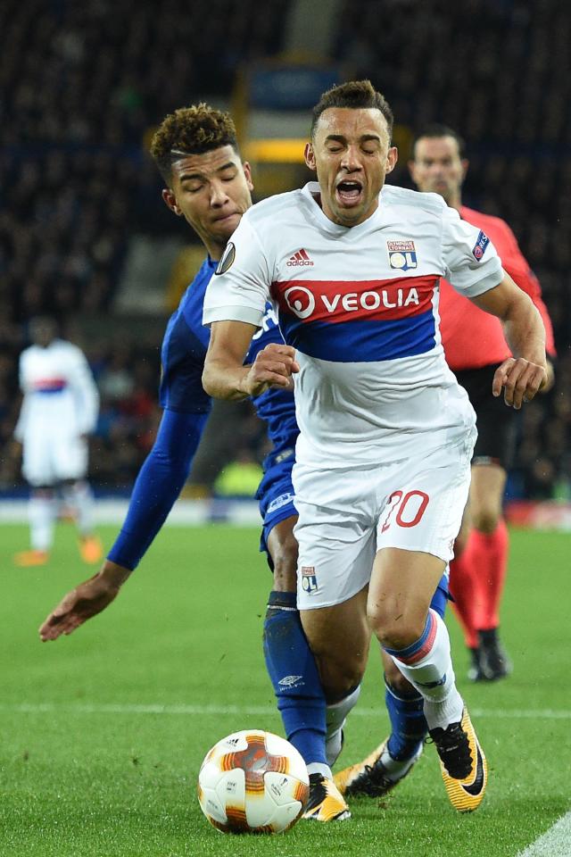  Marcal (right) is available for Lyon after he completed his suspension