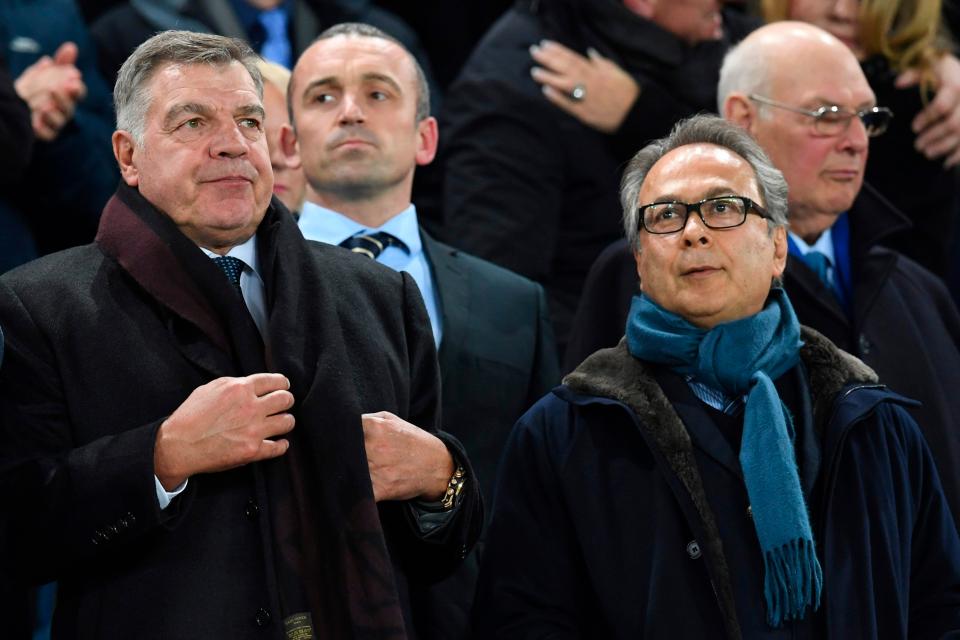  Farhad Moshiri, right, could be set to ditch Sam Allardyce as manager at the end of the season