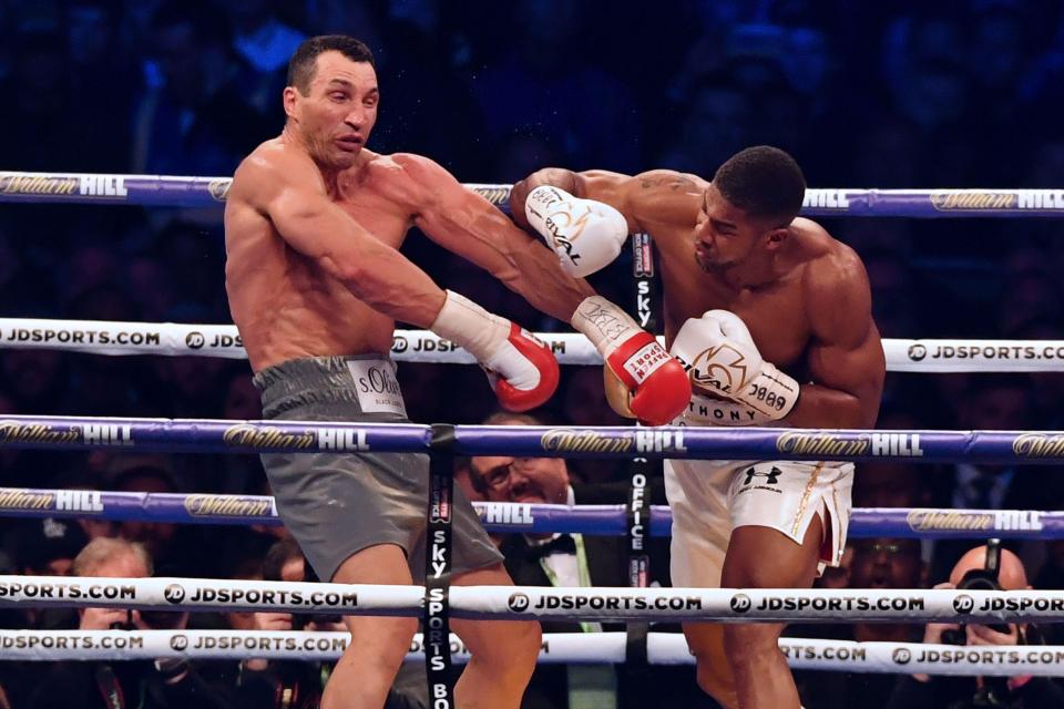  Joshua was troubled by Wladimir Klitschko before going on to win by a stoppage