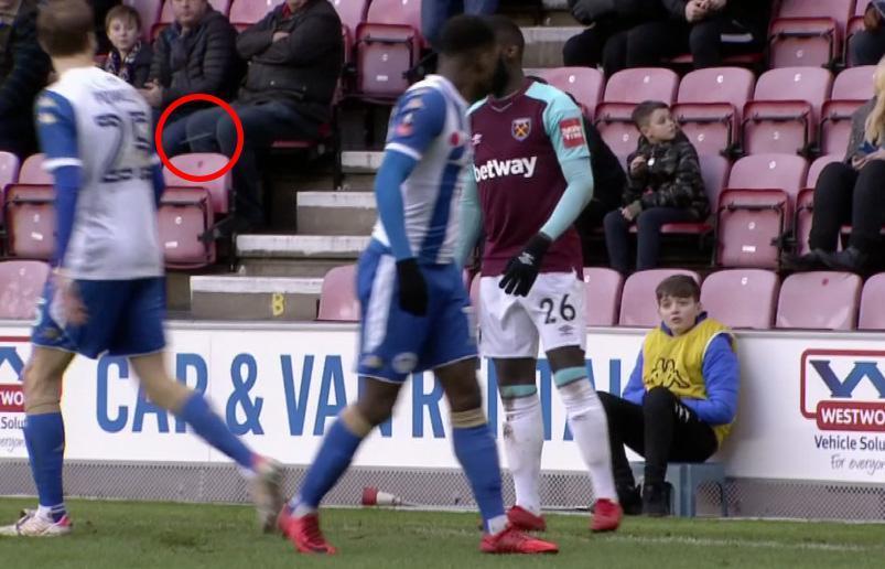  Arthur Masuaku spat at Nick Powell during an FA Cup game earlier this year