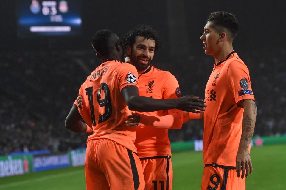  Sadio Mane, Mo Salah and Roberto Firmino make up Liverpool's devastating attack