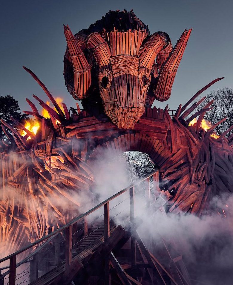  The first wooden roller coaster to be built in the UK for 21 years looks more like an art installation than a thrill-seekers paradise