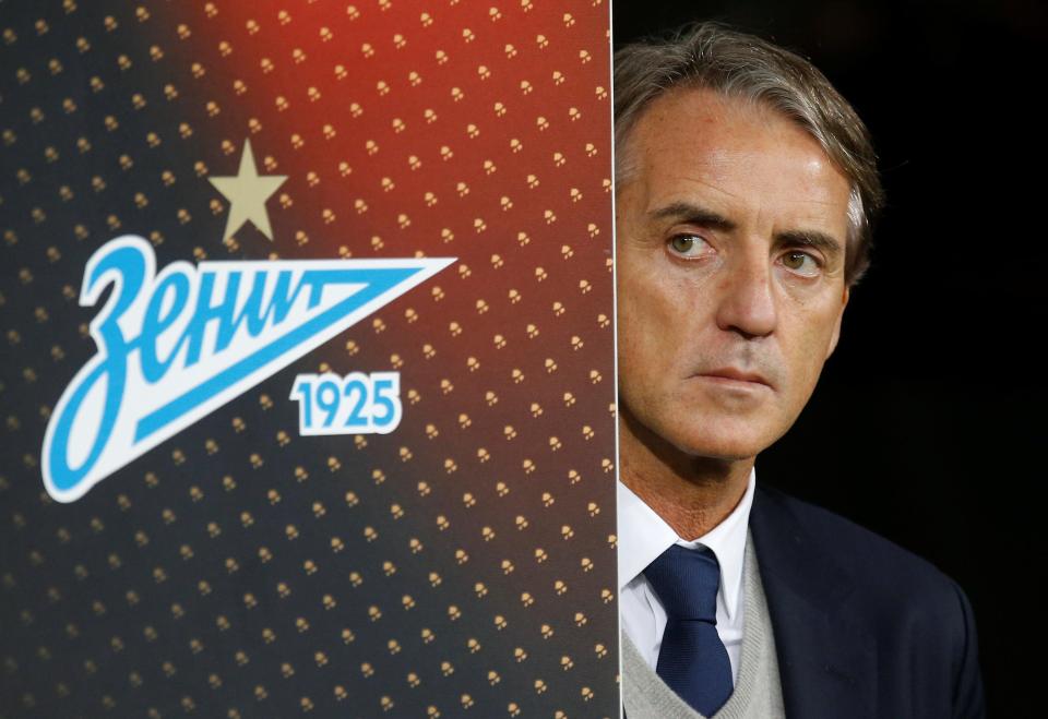  Roberto Mancini takes his Zenit side to Germany in the Europa League this week