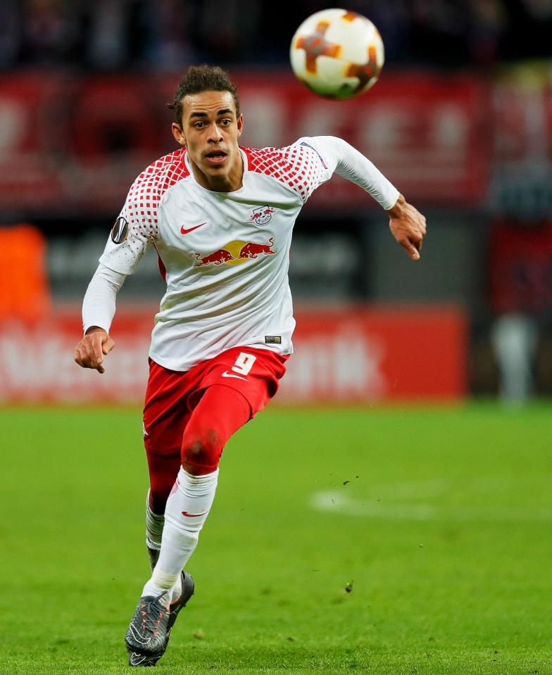  Yussuf Poulsen is just one booking away from a suspension for RB Leipzig