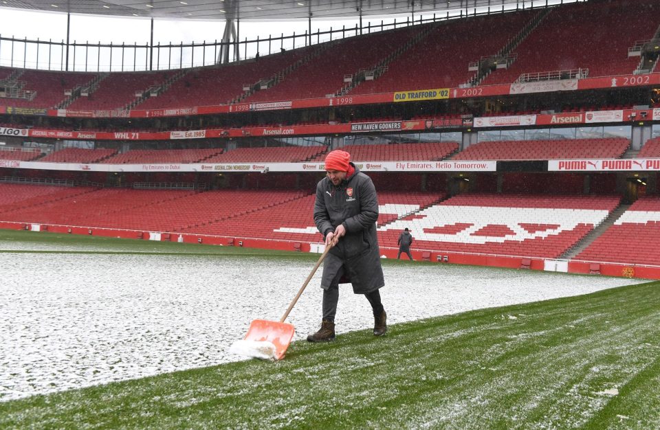  The Emirates pitch was nearly not ready for Thursday night's clash