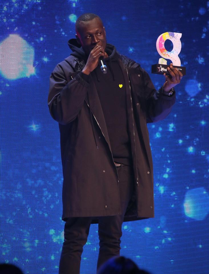  Stormzy accepted the award for Best RnB, Hip Hop or Grime