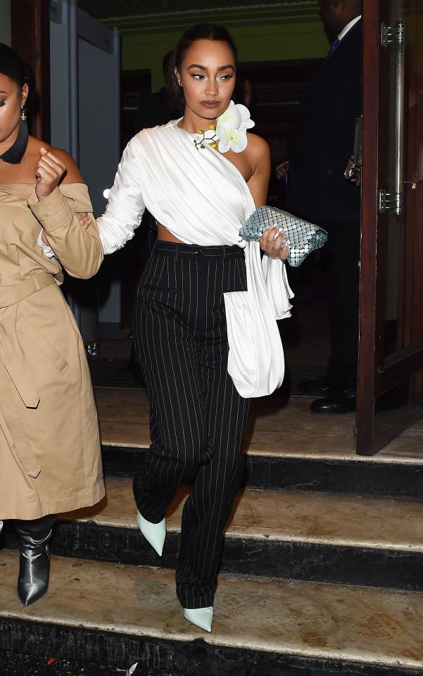  Her band mate Leigh-Anne looked chic in white