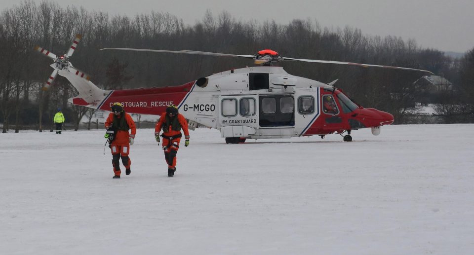  The Coastguard Rescue Helicopter is being used to evacuate drivers from the Isle of Wight