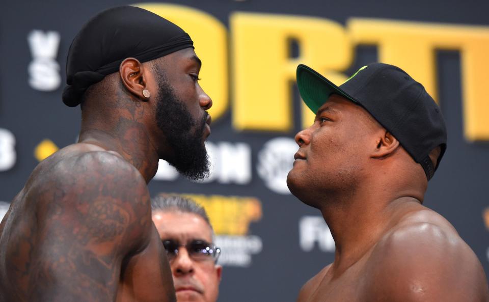  Deontay Wilder and Luis Ortiz go head-to-head during Friday's heated weigh-in