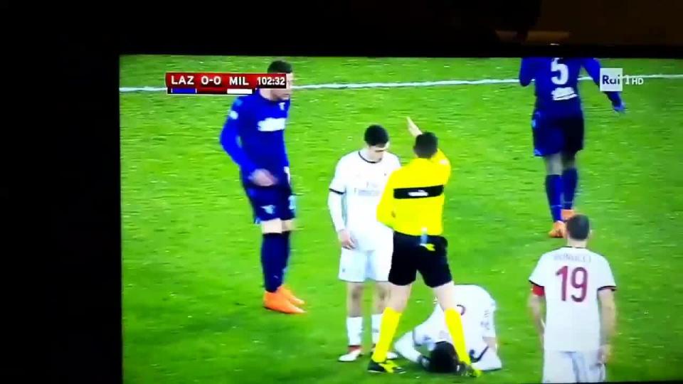  The Serbian midfielder then appeared to spit at Suso as he was on the ground