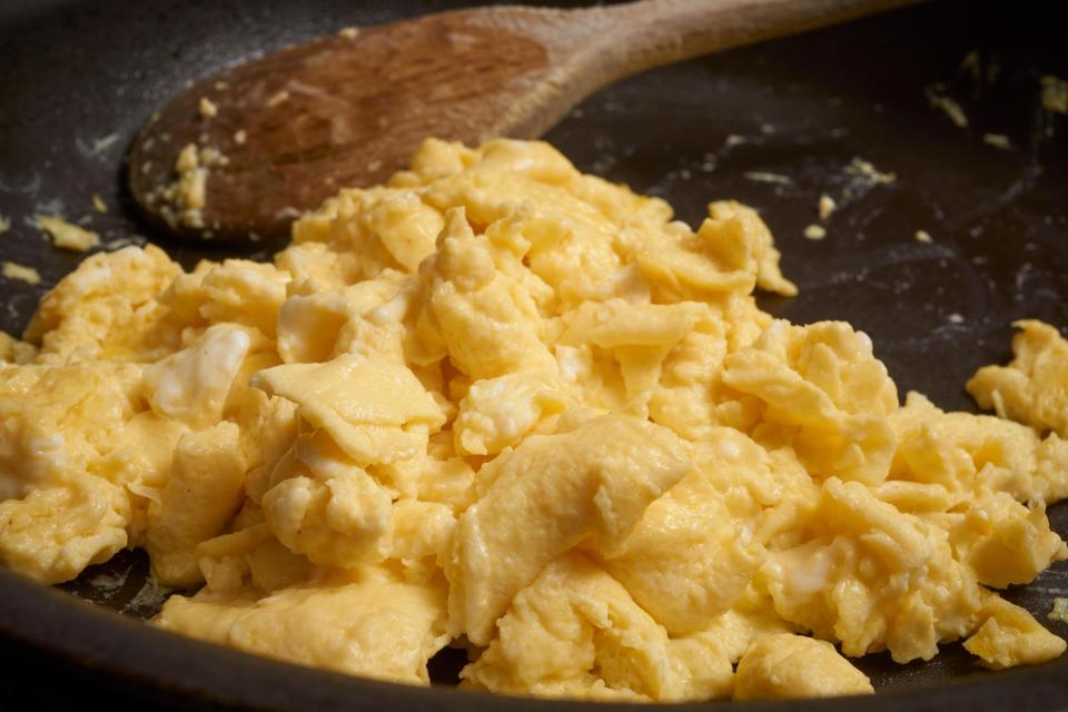  You can microwave your eggs in so many different ways. For scrambled, beat your eggs and add oil and milk, before microwaving for 45 seconds