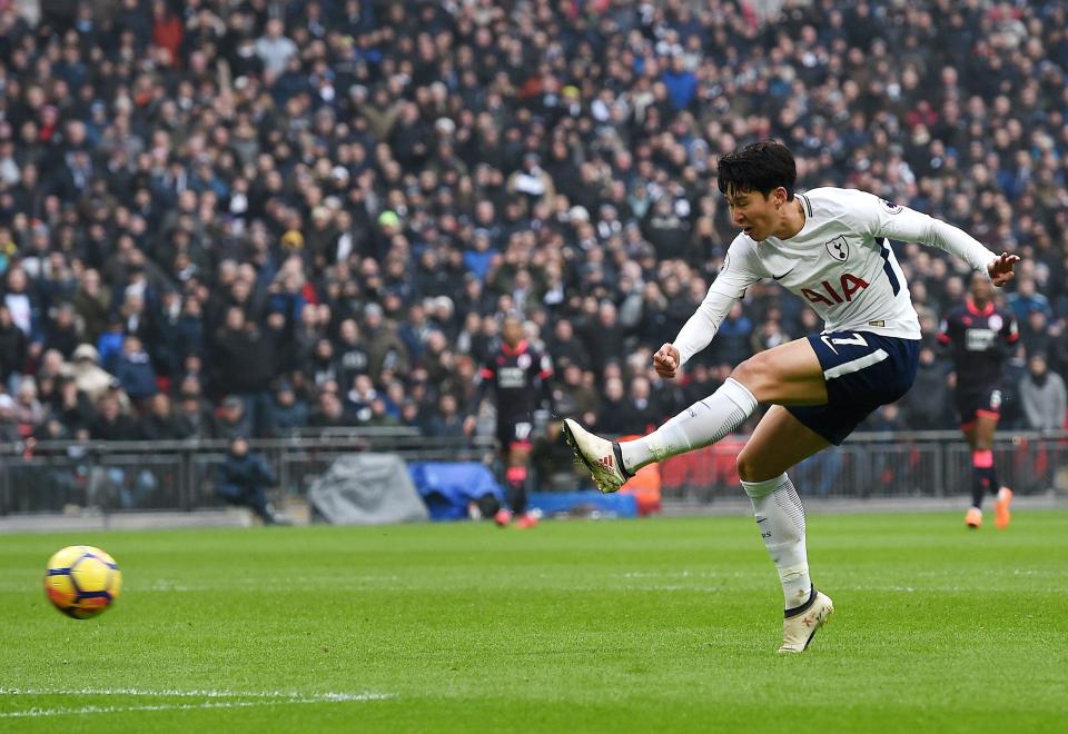  Son Heung-min scored the opening goal of the game for Tottenham