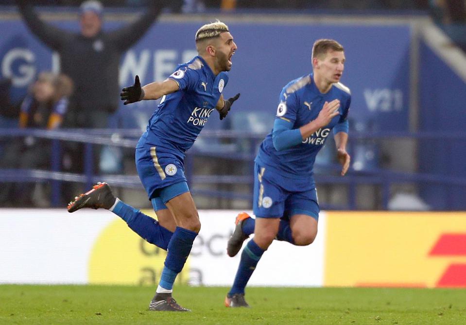  Leicester hero Riyad Mahrez seemed to be happy at Leicester at the weekend