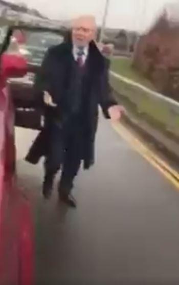  Veteran Hammers chief Gold was spotted leaving in his car by fans