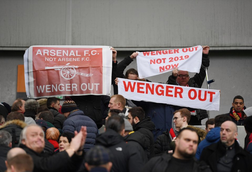  Arsenal fans have been making their voices heard by demanding Arsene Wenger leave the club