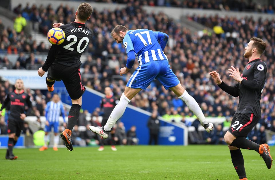  Glenn Murray's winner means Arsenal are out of the Premier League title race at the earliest stage ever playing in a 38-game season and under Wenger