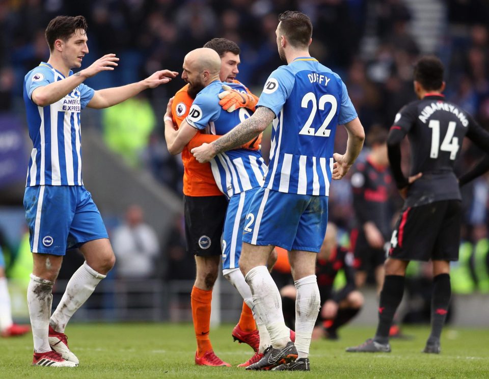  Defeat at Brighton meant a fourth loss in a row in all competitions for the first time in 16 years