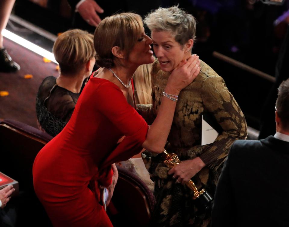  Alison Janney was one of the first to congratulate Frances on her win