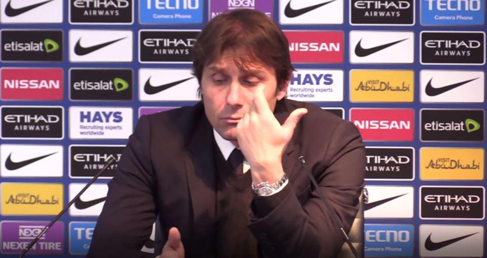  Conte acted with fury at his press conference, hitting back at his critics