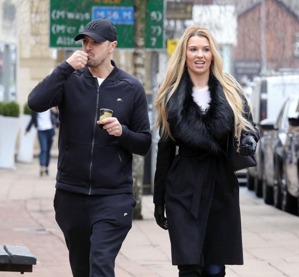  They looked happy and relaxed as they walked along the street together