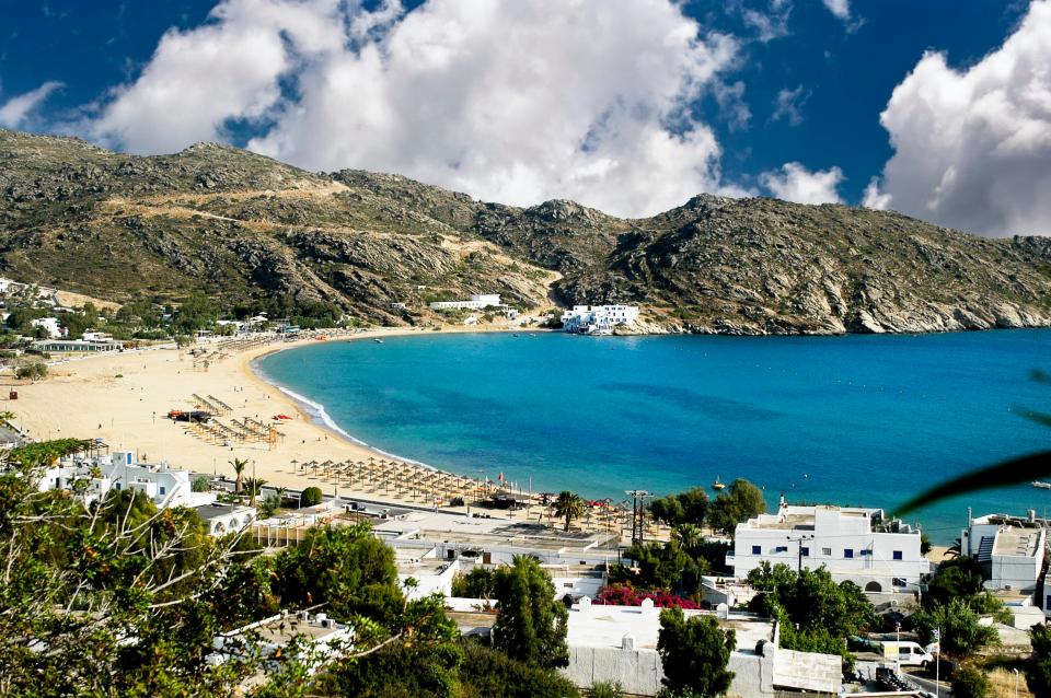  Mylopotas beach is just one of the beautiful sandy beaches on Ios