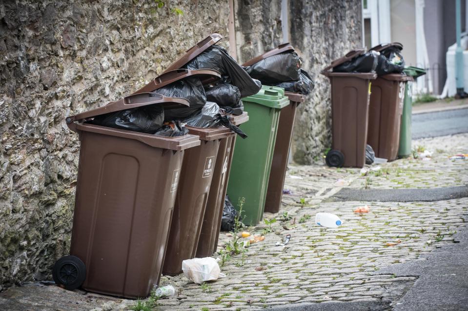 There has been a 33 per cent fall in the number of weekly bin collections since 2010