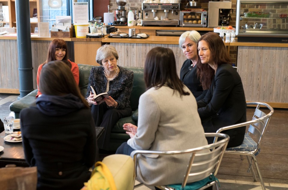 Theresa May met with victims of domestic violence on International Women’s Day