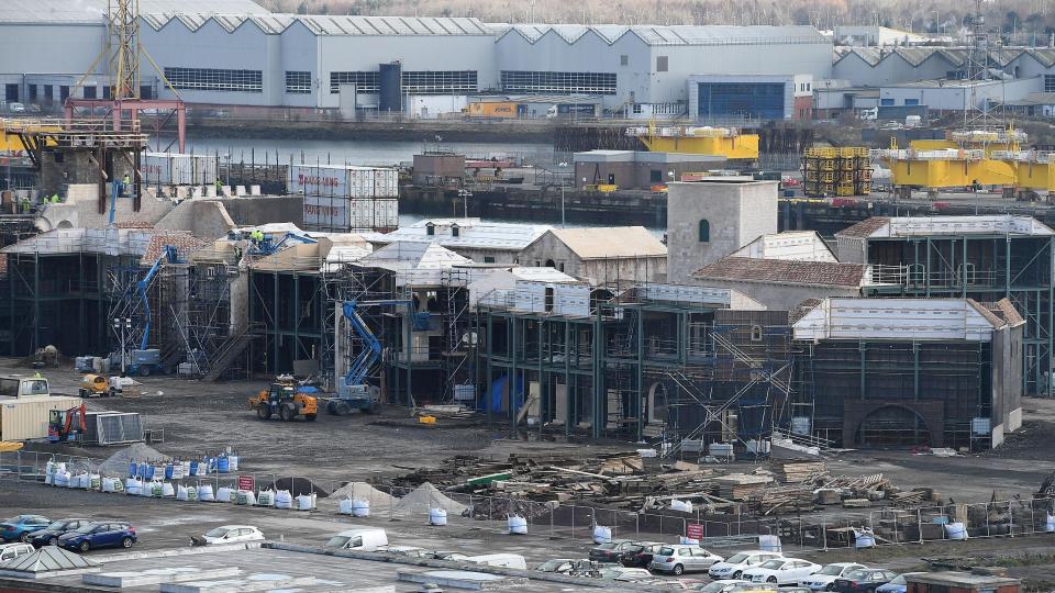  The spectacular castle structure being built at Belfast's Titanic Quarter