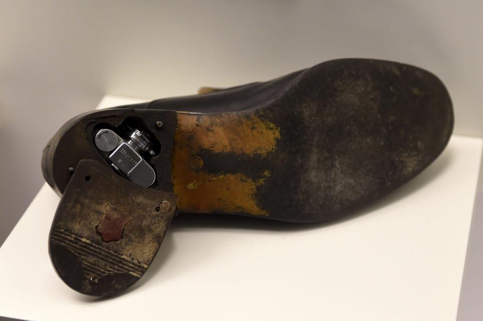  A camera hidden in the sole of a shoe of a KGB agent from the early 50s