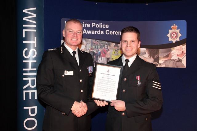  Sergeant Bailey, right, received an award in December 2016 after he helped snare a rapist who was jailed for more than 14 tears