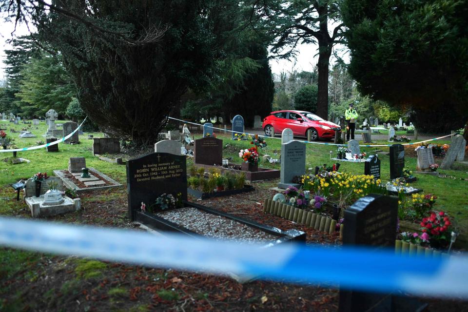 Cops have also sealed off the gravestone of Mr Skripal's wife Liudmila, who was buried in 2012, and the memorial stone of his son, Alexander, who was cremated last year