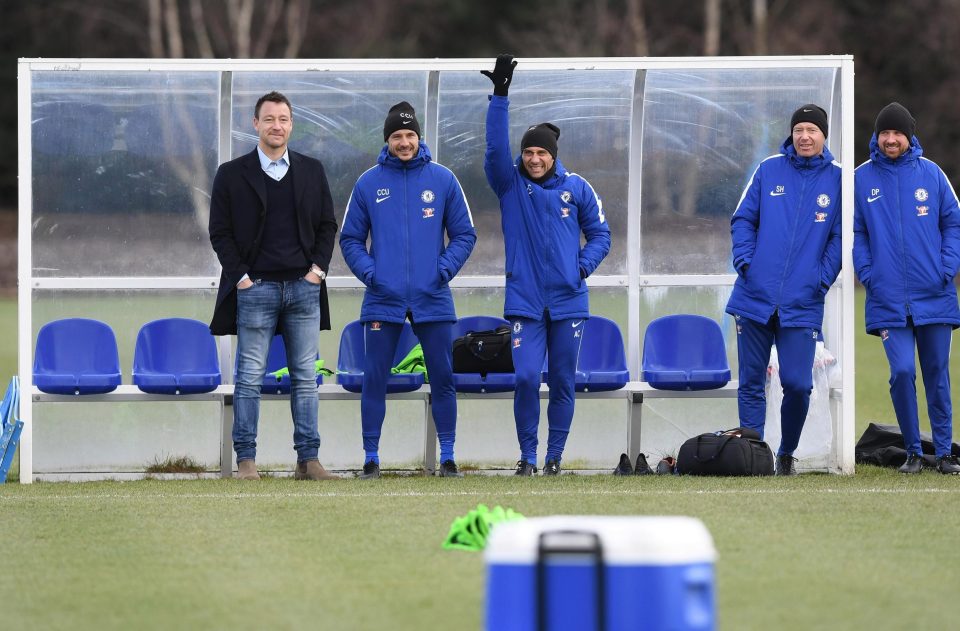  John Terry certainly looked the part in the dugout