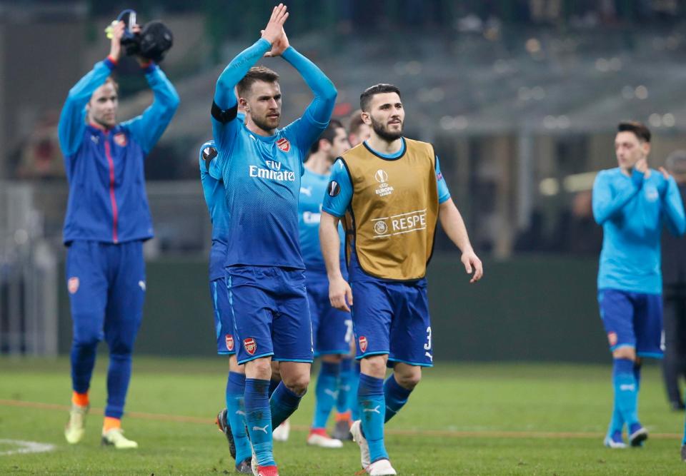  Arsenal produced a dominating performance in Milan to take a two-goal advantage into the second leg