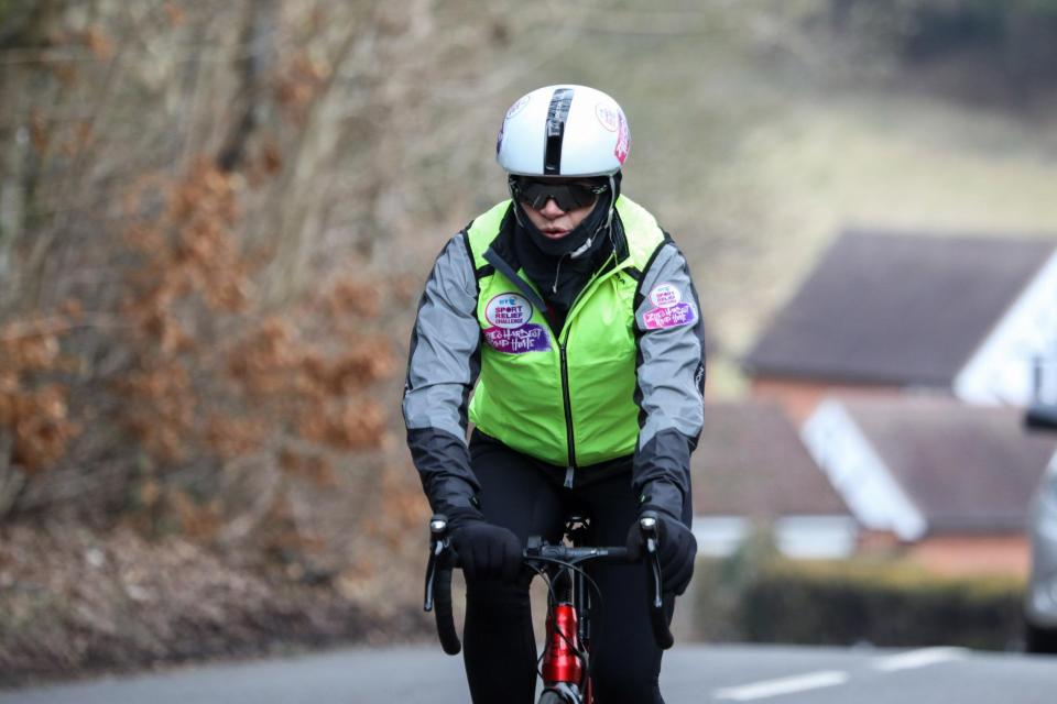  The presenter cycled over 300 miles in her late boyfriend's memory