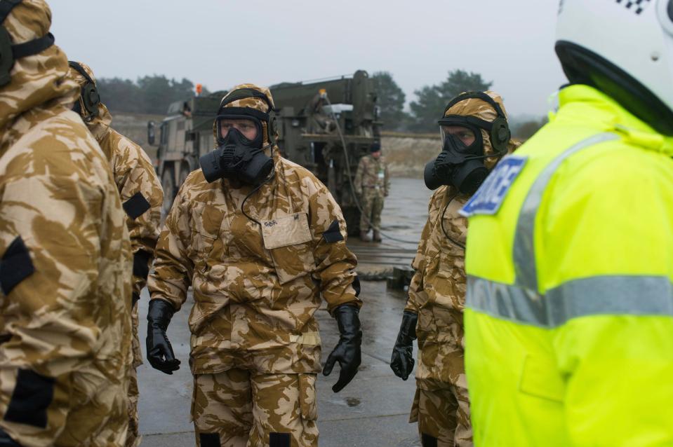  Parts of Wiltshire are sealed off as the military are called in