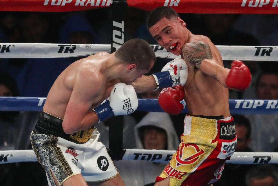  Valdez remained unbeaten after 12-brutal rounds that saw his sustain a fractured jaw