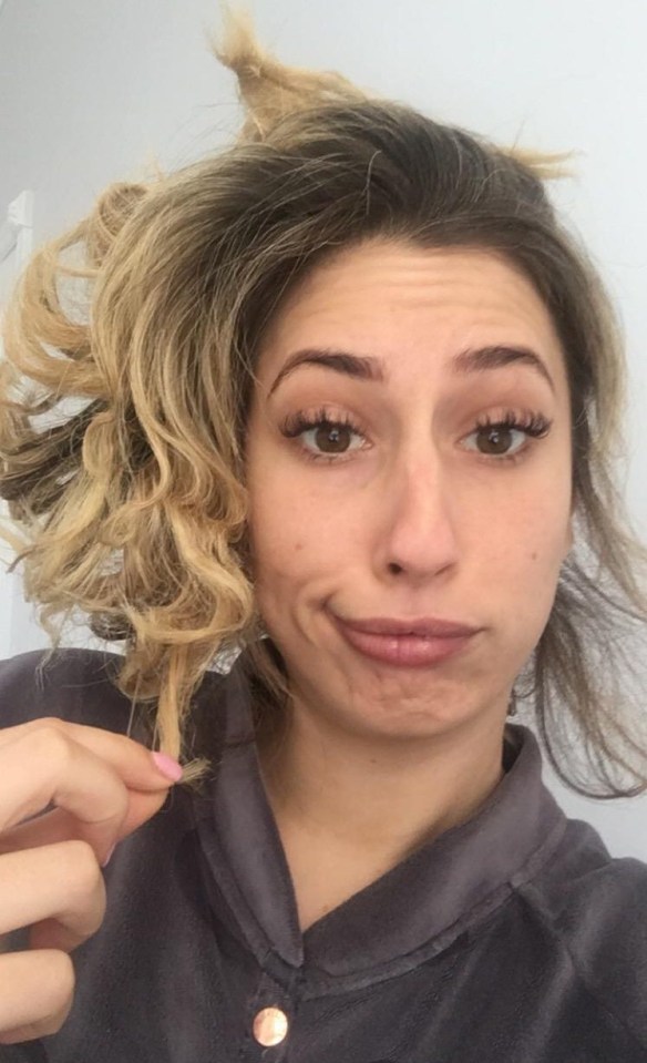 Fabulous columnist Stacey Solomon removes her wig – which she fondly calls Suze – to reveal her natural hair