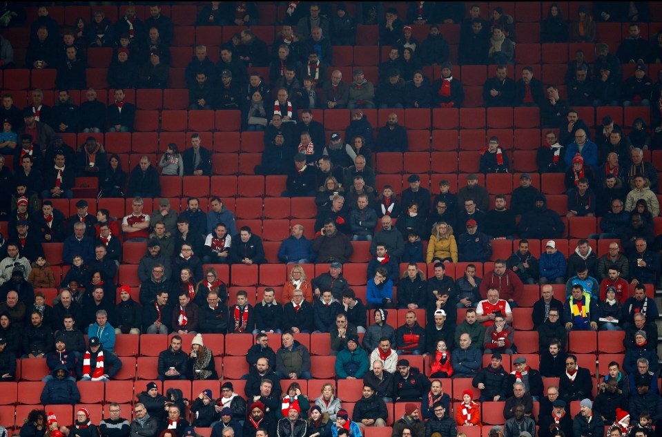 Thousands of fans have stayed away from the Emirates after four consecutive losses