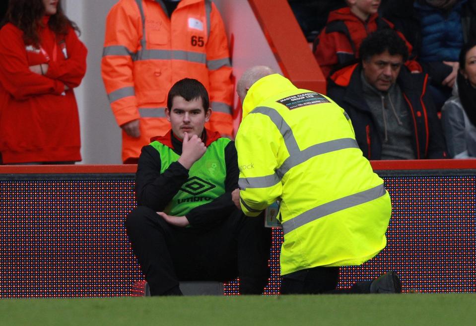  The ball boy was spoken to by a steward following the incident